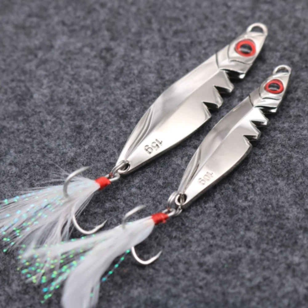 Gorgons Fishing Lure Metal Jigs Trout Spoon Jigging Feather Hooks Deep Diving | Lures