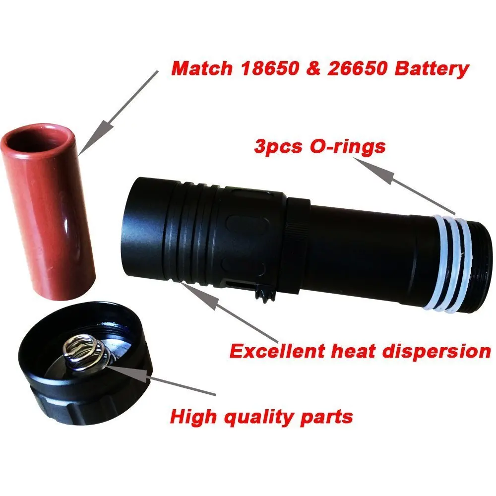 1000LM Cree маска для подводного плавания светодиодный фонарь дайвинга 150 м