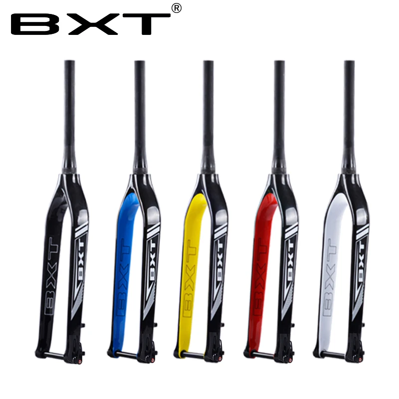 BXT вилка 29er для горного велосипеда углеродная mtb вилка Bicicletas жесткая коническая через ось 15 мм Велосипедная вилка супер светильник углеродная вилка