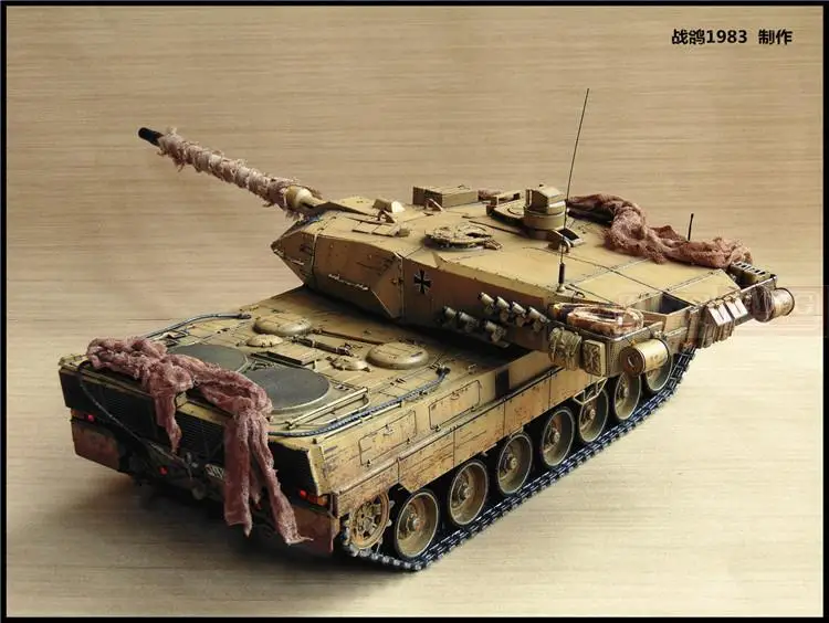KNL HOBBY Heng Long, 1: 16RC Leopard 2 модель танка пульт дистанционного управления два литейного тяжелого покрытия краски, чтобы сделать старый