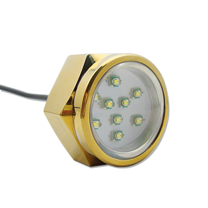 IP68 Водонепроницаемый 12 V-24 V 27W 9LED морской катер сливной светильник Титан сплав анти-коррозия парусный спорт навигации светильник подводный светодиодный светильник