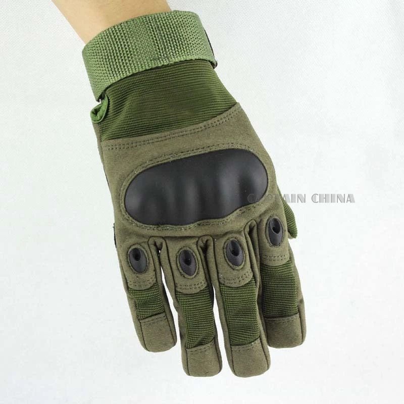 full finger green Военные тактические перчатки с полным/полупальцами, боевые страйкбол, охотничьи штурмовые армейские тактические перчатки - Цвет: full finger green