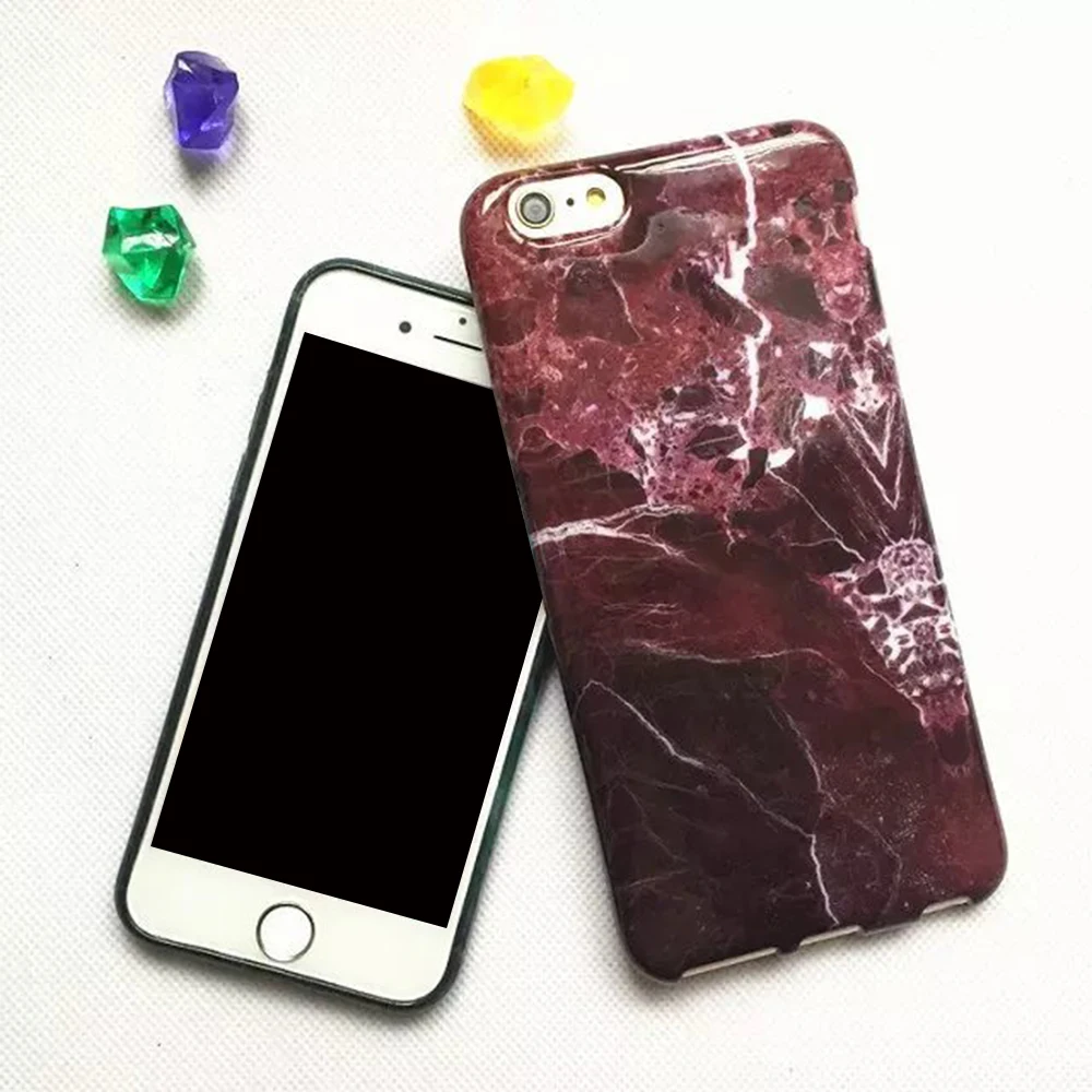 Marble Pattern Phone Case For iPhone 5 5S 6 s 7 8 Plus Cover Women Soft Protective Cases 6S | Мобильные телефоны и