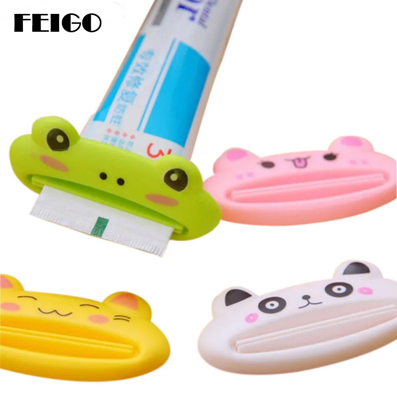 

FEIGO 1Pc Cute Animal Multifunction SqueezerToothpaste Squeezer Home Tube Rolling Holder Squeezer Easy Toothpaste Dispenser F102