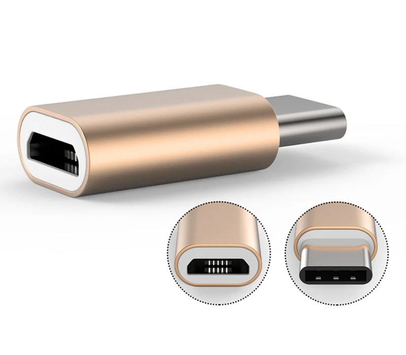 3 шт. алюминиевый сплав мини USB type C к Micro конвертер адаптер зарядное устройство для