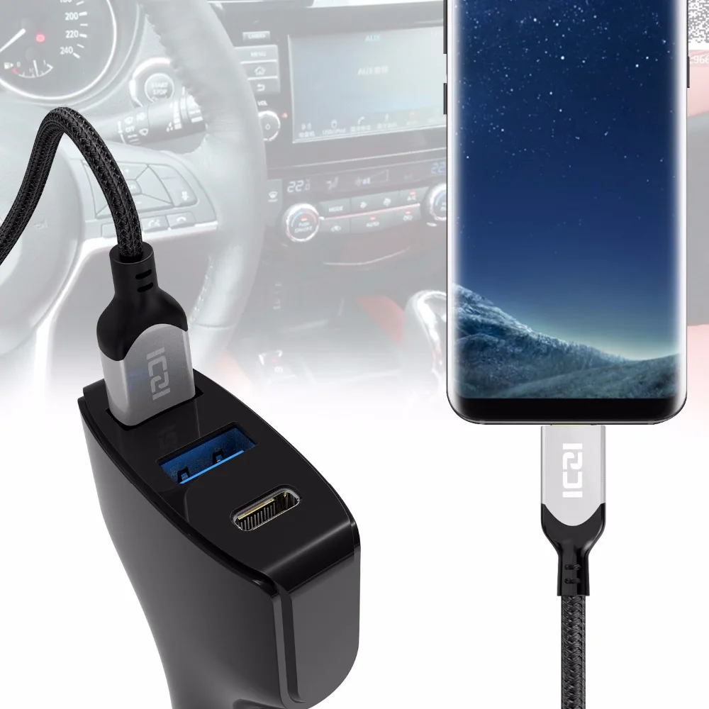 ICZI 3 шт USB C к 0 кабель 1 м для синхронизации данных type быстрой зарядки Galaxy S8/S8 Plus/Note 8