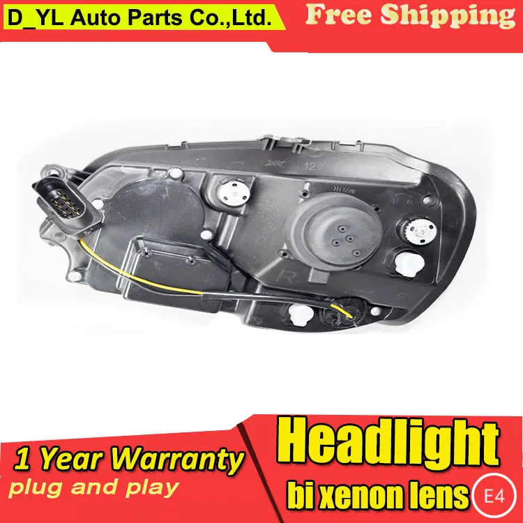 D_YL автомобильный Стайлинг для VW Polo фары 2008-2009 СВЕТОДИОДНЫЙ DRL Объектив двойной