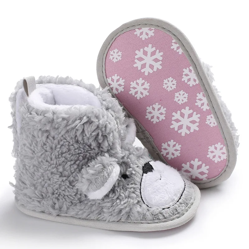 

Baby Girl Shoes Snow Boots Newborn Baby Soft Soled Non-slip Footwear Boot Toddler Winter Warm Animal Pattern Boots