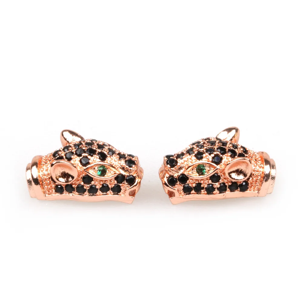 Латунные Микро Проложить Cz Кубического циркония леопардовые зеленые глаза