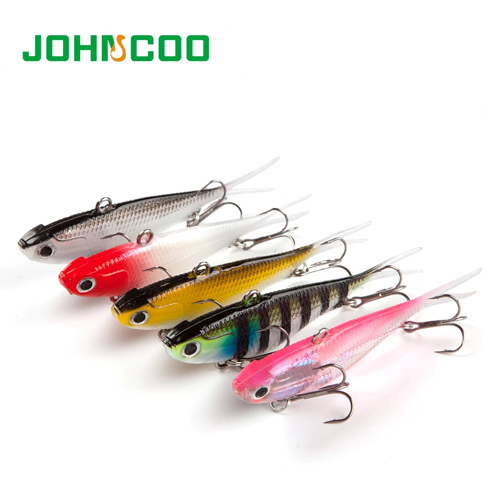 Джонку 2 шт. Новый мягкий ведущий рыболовный приманка 95 мм 20 г Jigging Fish Sinking Action Carp с острыми крючками.