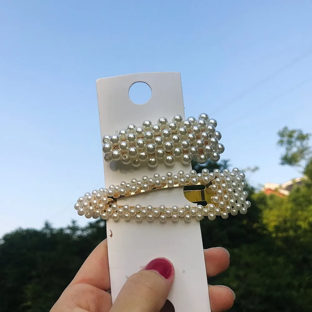 Type 4(Gold) Заколки для волос с искусственным жемчугом, набор, корейские заколки для волос с бусинами для женщин и девушек, головные уборы, аксессуары для волос, ювелирное изделие в виде заколки - Окраска металла: Type 4(Gold)