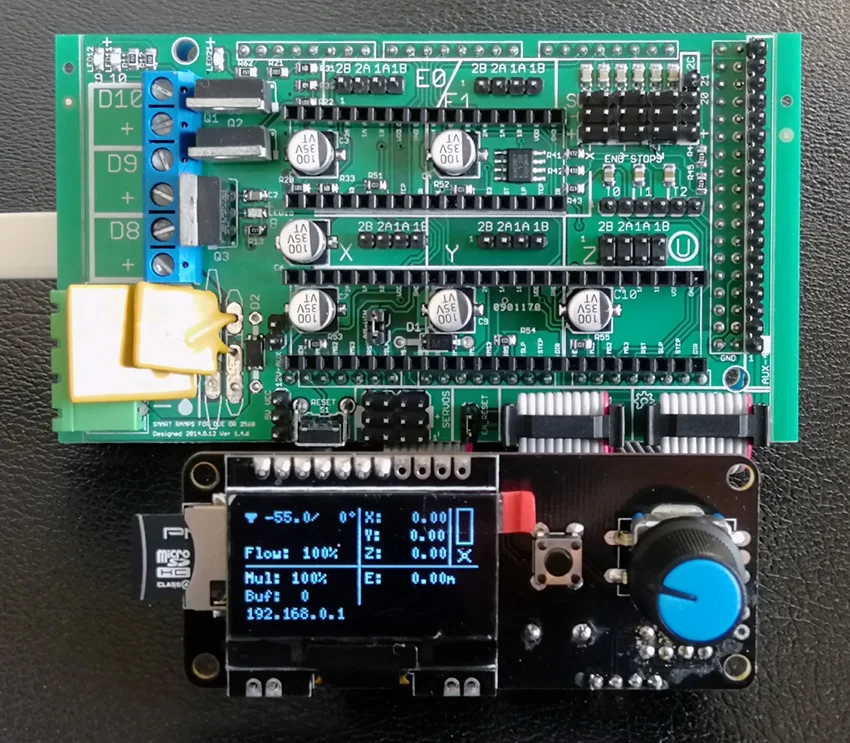 Смарт Ramps + AZSMZ 12864 OLED Wi Fi ESP3D (для Arduino например панель управления 3D печатью с