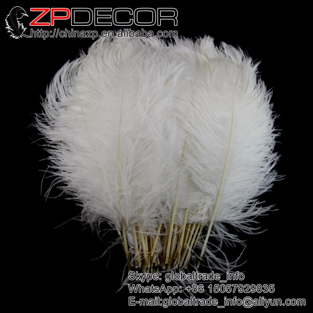 

ZPDECOR склад 50 шт./лот 30-35 см (12-14 дюймов) хорошее качество белые страусиные перья для карнавала украшения и свадьбы