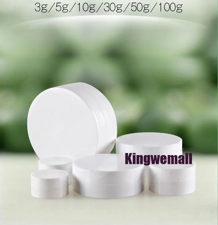 

300pcs/lot 100g empty PP cream bottle,nail art glitter dust powder case,cream pot,jar, 100g white cream jar