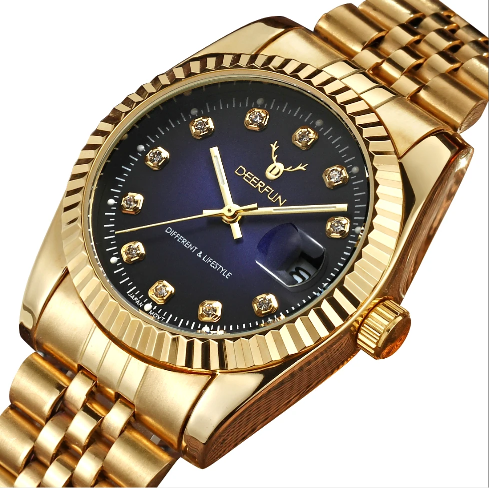 

Quartz Watch Men 2017 women Fashion Mens GOLDEN Watches Top Brand Luxury Male Wrist Watch Male Clock Hodinky Relogio Masculino