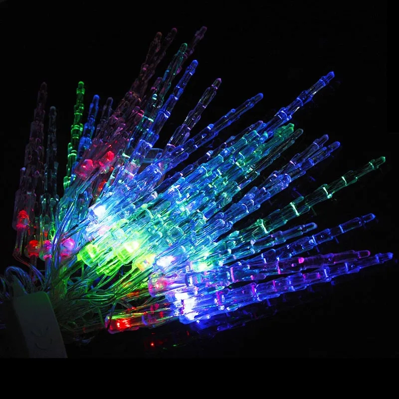 Новый 5 м 28 водостойкий светодиодный RGB сосулька кулоны струнные огни Открытый