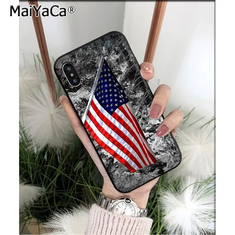 MaiYaCa американский флаг, США ТПУ Мягкие аксессуары для телефона чехол для Apple iPhone 8 7 6 6S Plus X XS MAX 5 5S SE XR мобильный чехол - Цвет: A7