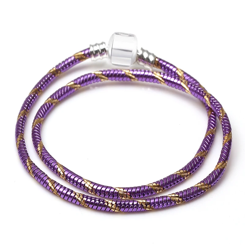 DINGLLY 16 см-21 см серебро розовое золото очарование бренды браслет Омаров Пряжка змеиная цепная основа цепочка для женщин мужчин DIY ювелирный браслет - Окраска металла: JCL011