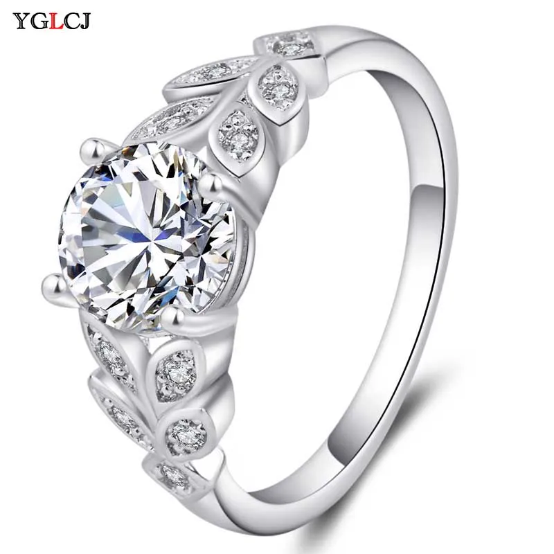 

Fashion 2022 Flower Ring Wedding Ring Lady White Cubic Zirconia Engagement Ring Zircon Jewelry Anillos Mujer