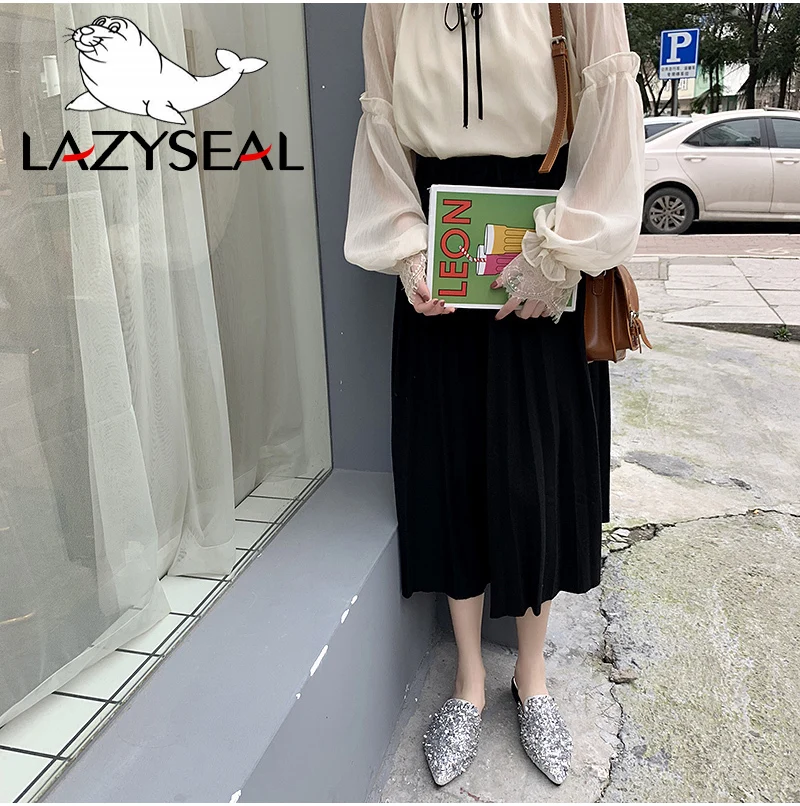 LazySeal/женские тапочки с острым носком; шлепанцы с кристаллами; женские роскошные Тапочки; женские шлепанцы; женская обувь для улицы; женские шлепанцы