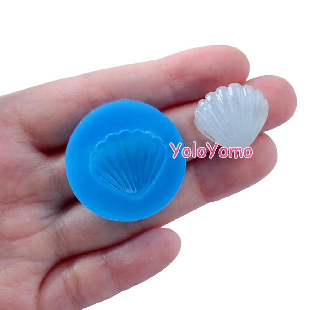 D477YL 20 5 мм Seashell Силиконовые формы украшения торта помады Еда безопасный
