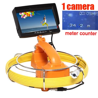 DVR counter 1 camera Новинка 960P AHD Счетчик Счетчика DVR Аудио трубы стены канализационная Инспекционная камера система 60 м труба видео Змея эндоскоп камера с аудио - Цвет: DVR counter 1 camera