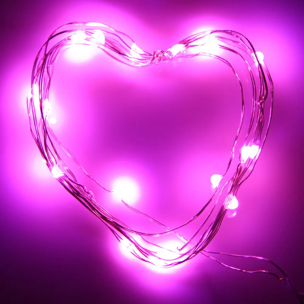 Fashion High Quality 2M 20LED String Light Button Cell Powered Silver Copper Wire Mini Fairy Lights For Party Festival | Лампы и