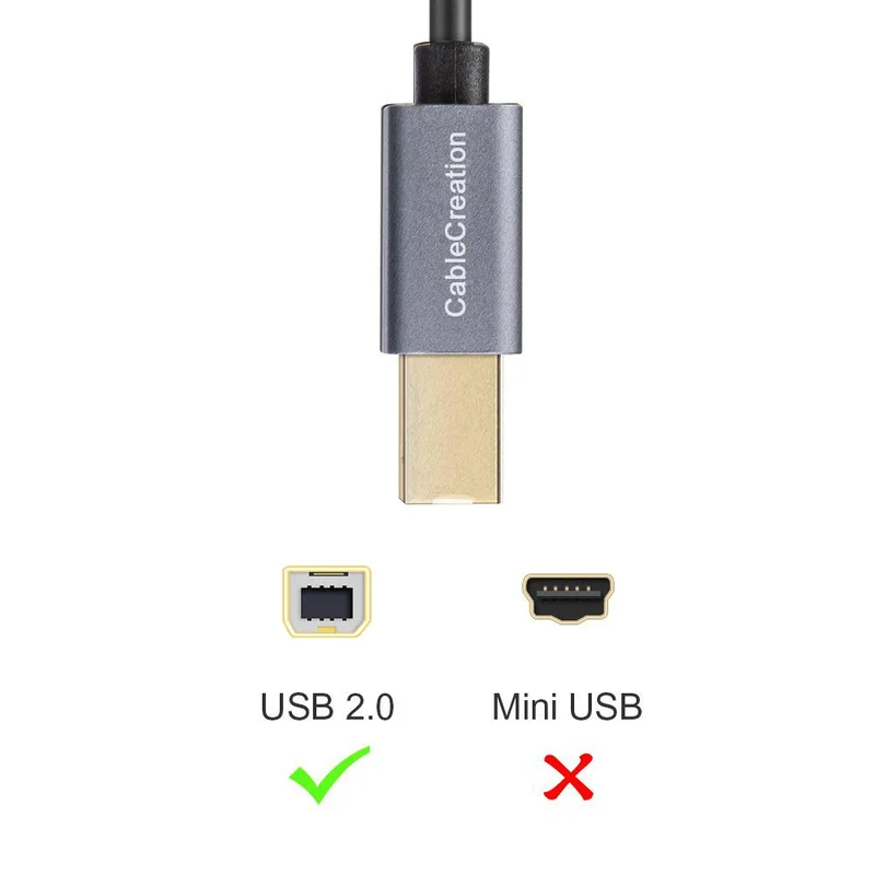 Кабель для принтера USB 2 0 A папа-B папа шнур сканера совместимый с HP Cannon Brother Epson Xerox