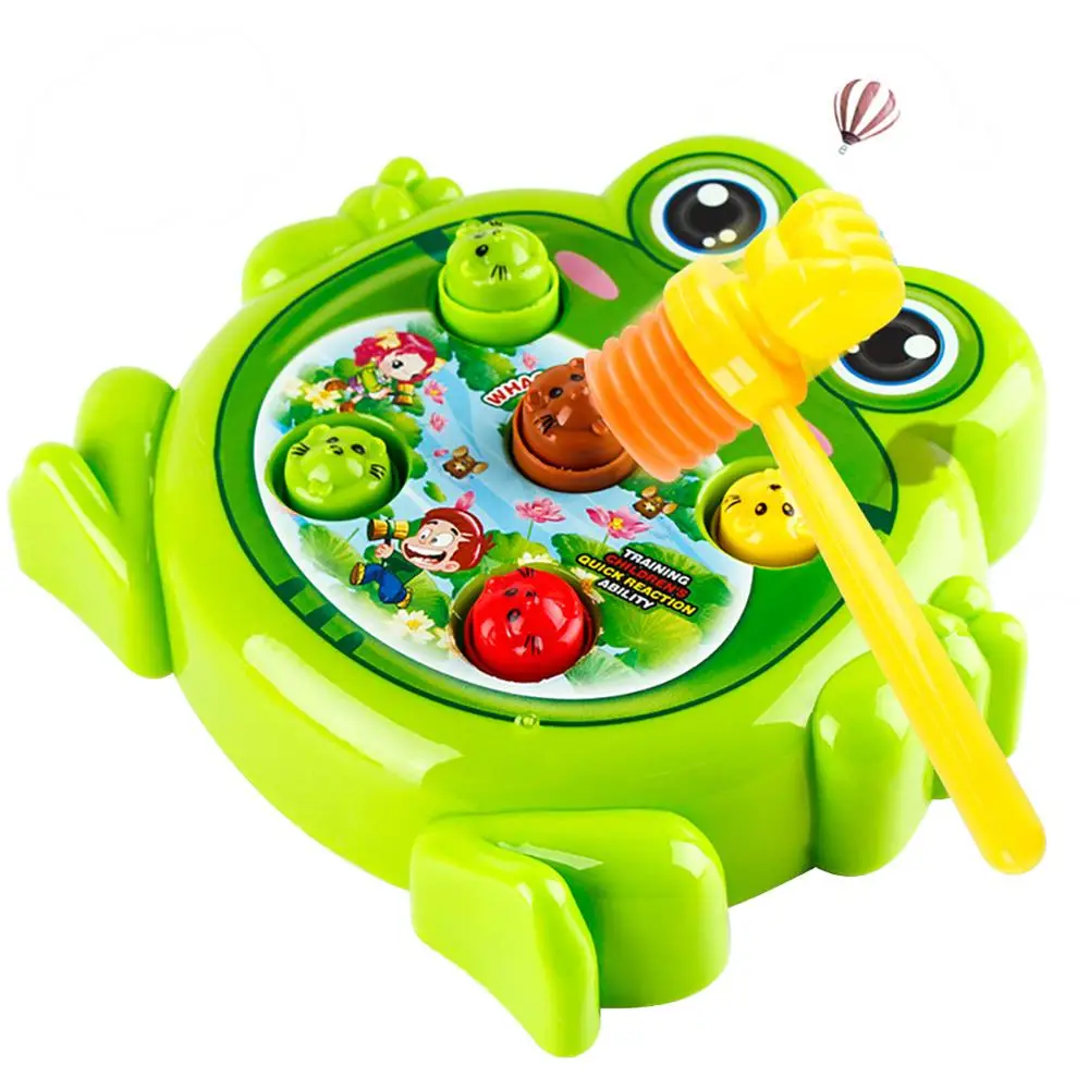 

Plastic Electric Funny Frog Interactive Hit Hamster Game Machine Children Toy
