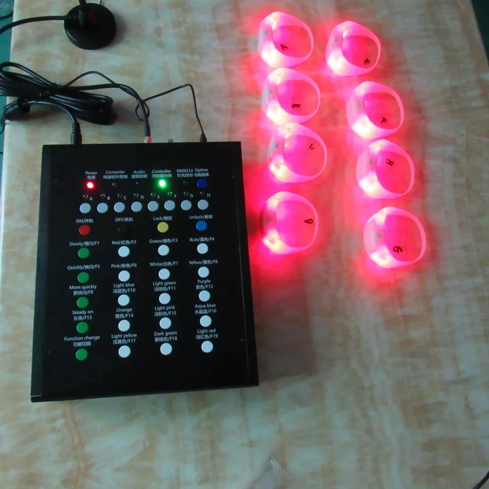 

Concert scene interactive atmosphere lighting props remote control 15 color lighting led bracelet