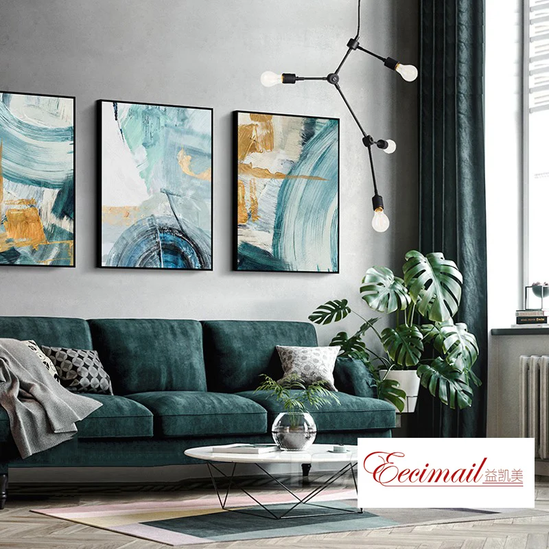 EECAMAIL Nordic Ins Mediterranean Creative Triple Diamond Painting Full New Cross Stitch Modern Landscape Home Decora | Дом и сад