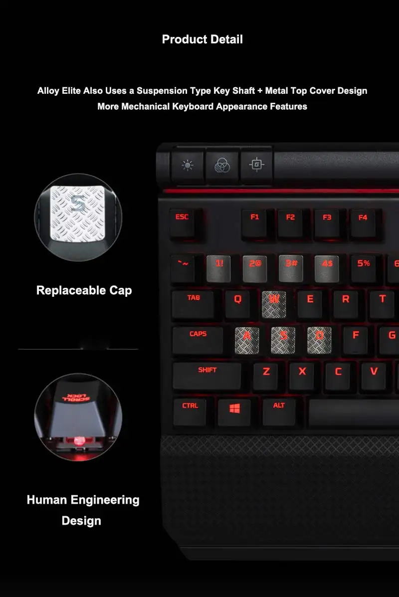 Механическая клавиатура kingston HyperX Alloy Elite с usb-портом для зарядки, прочная стальная рама, эргономичные игровые клавиатуры Cherry MX
