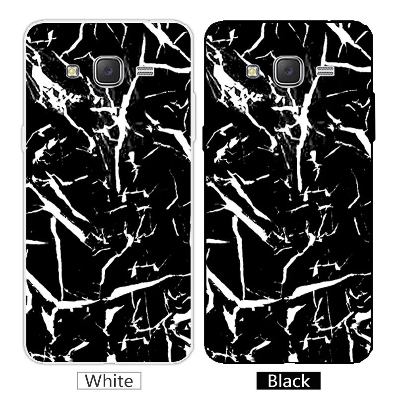 Силиконовый чехол для Samsung Galaxy Grand Prime G530 прозрачный мягкий TPU черный матовый с