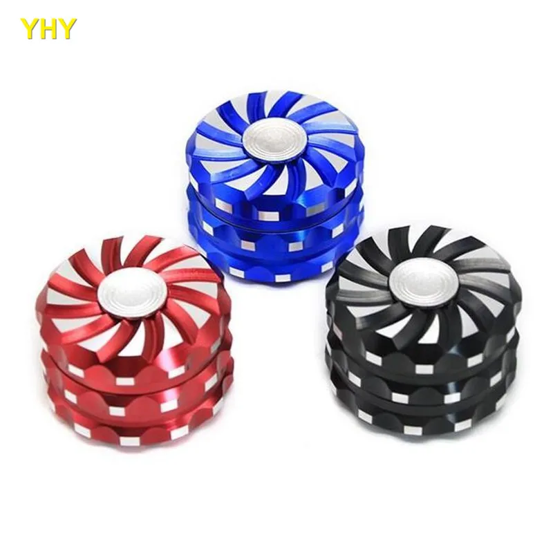 3 Слои Металл Spinner измельчители травяной травы Grinder для специй дробилки Sharpston дымовые трубы для набора 63*42 мм