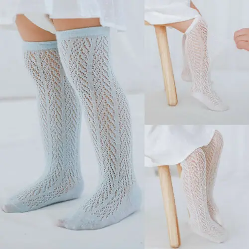 Новинка лета 2019 детские чулки до колена сетчатые хлопковые нескользящие дышащие