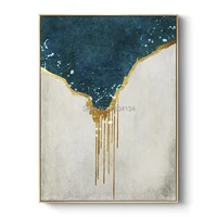 pop modern quality high 100 handmade abstract oil painting on canvas with gold foil for living room home decor unframed