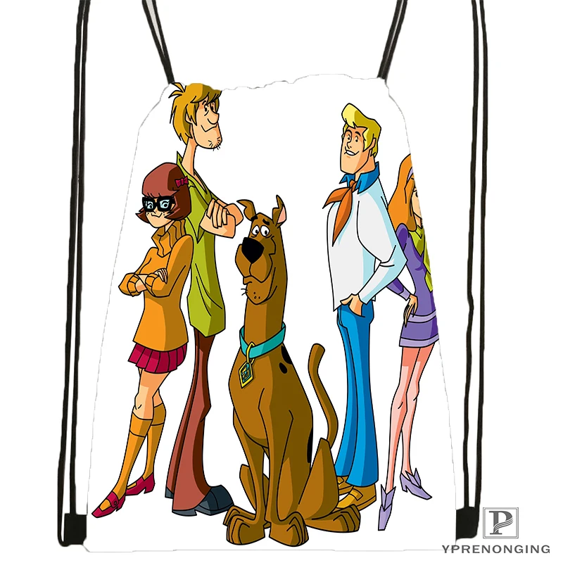 Custom HD Scooby Doo Drawstring рюкзак сумка милый детский (Черная задняя часть) 31x40 см #180531 03