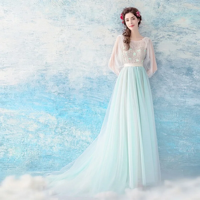 SOCCI Weekend/кружевное вечернее платье из тюля 2018 принцессы карамельного цвета