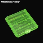 1 шт. цветной безопасный контейнер для хранения батарей aa, контейнер для батарей 4 шт. AA AAA, жесткий пластиковый контейнер для батарей 14500 10440