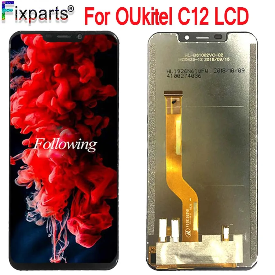 

ЖК-дисплей 6,18 дюйма для Oukitel C12 с сенсорным экраном и дигитайзером в сборе, сменный ЖК-дисплей для Oukitel C12 Pro