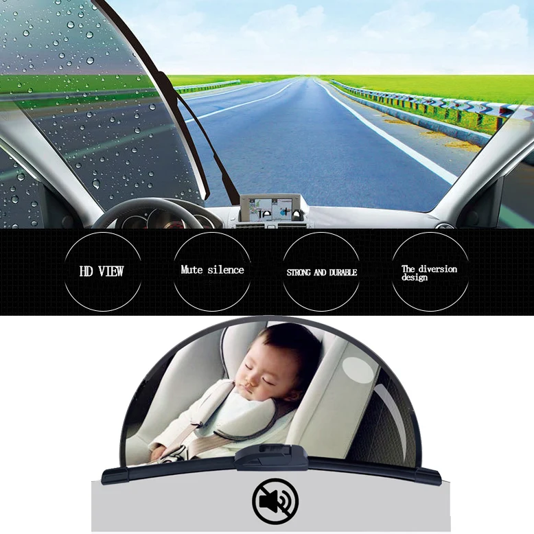 Универсальная автомобильная u образная Мягкая Бескаркасная резиновая щетка