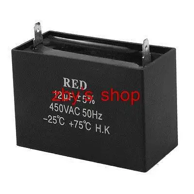 

AC 450V 12uF 50Hz 2 Terminals Air Conditioner Motor Start Run Capacitor Black