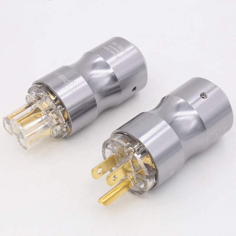 

1 pair Krell Brass 24k gold plated Transparent US version Hifi audio AC cord power plug