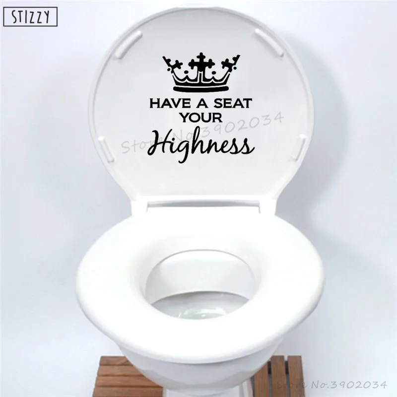 Фото STIZZY Wall Decal Quotes Have A Seat Your Highness Toliet Sticker Decals Creative Crown Pattern Vinyl Removable Decor B120 Дом и сад STIZZY Wall Decal Quotes Have A Seat Your Highness Toliet Sticker Decals Creative Crown Pattern Vinyl Removable Decor B120 Дом и сад