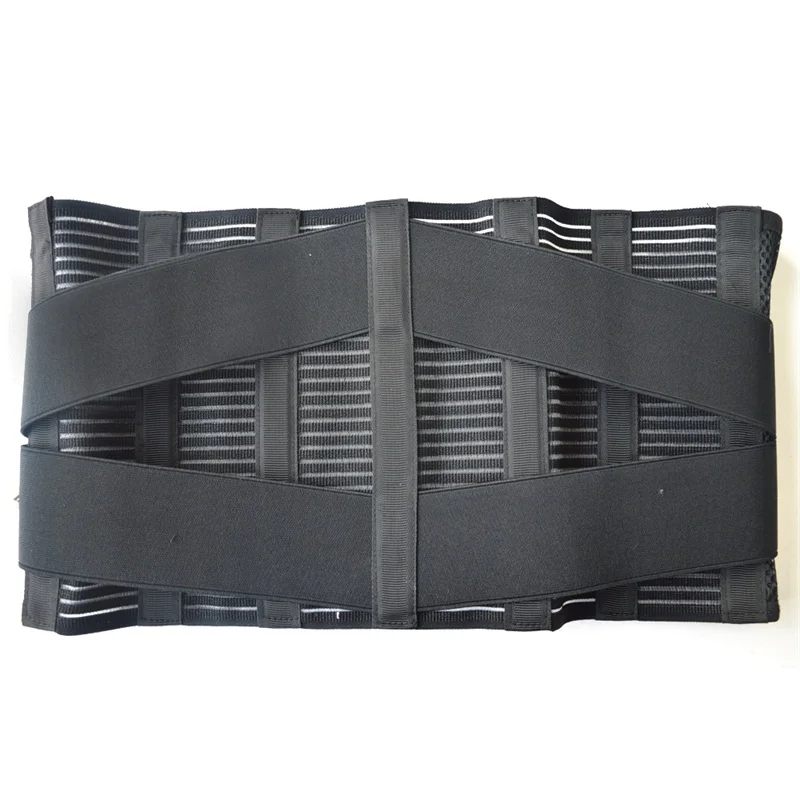 

2019 Lower Back Support Men Women Waist Support Belt Waist Trainer Black Back Waist Posture Corrector With Steel Plates