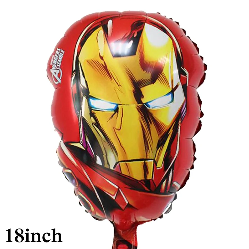 5pcs head ironman 10 шт./лот Мстители воздушный шар с гелием Тип головки: Халк Капитан Америка Железный человек Человек-паук шар для малыша игрушки Воздушные шары из фольги - Цвет: 5pcs head ironman