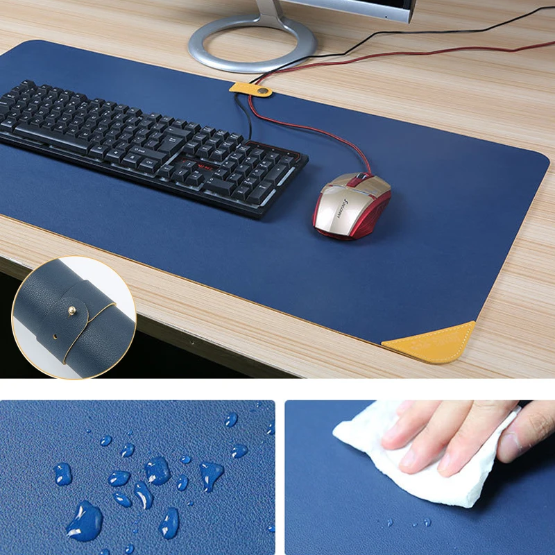Водонепроницаемый игровой коврик для мыши из искусственной кожи очень большой