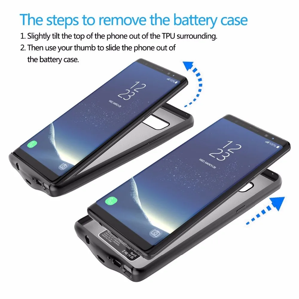 Чехол для аккумулятора samsung Galaxy Note 8 note 9 чехол зарядного устройства внешний