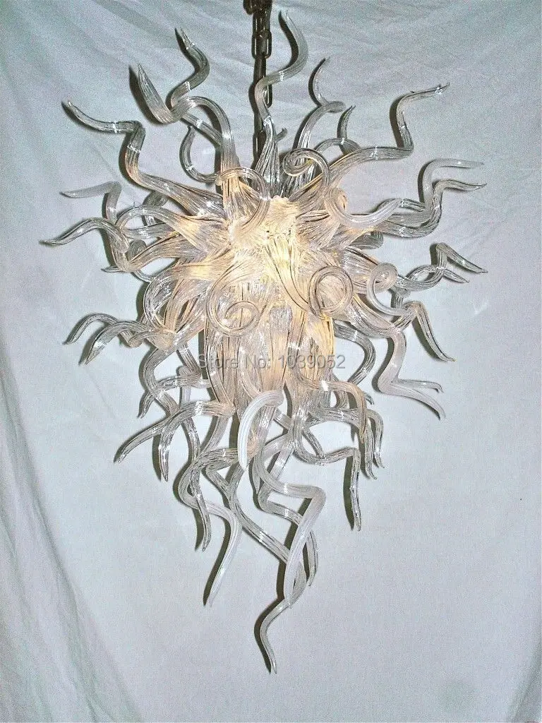 

Free Shipping Finely Unique Decorative Clear Hand Blown Glass Light Fixtures