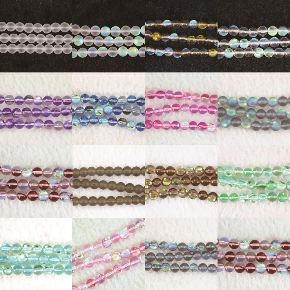 Полудрагоценные гальванические разноцветные кристаллические кварцевые камни 8